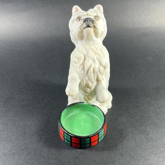 Franklin Mint Westie Dog Figurine Votive Candle Holder West Highland Terrier - Picture 3 of 7